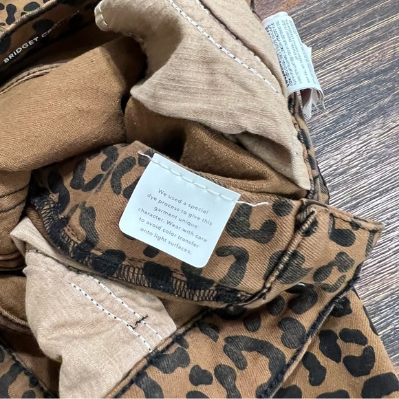 Bridget Crop High Rise Bootcut Jaguar Leopard Print Distressed Jean 26 - Picture 11 of 16